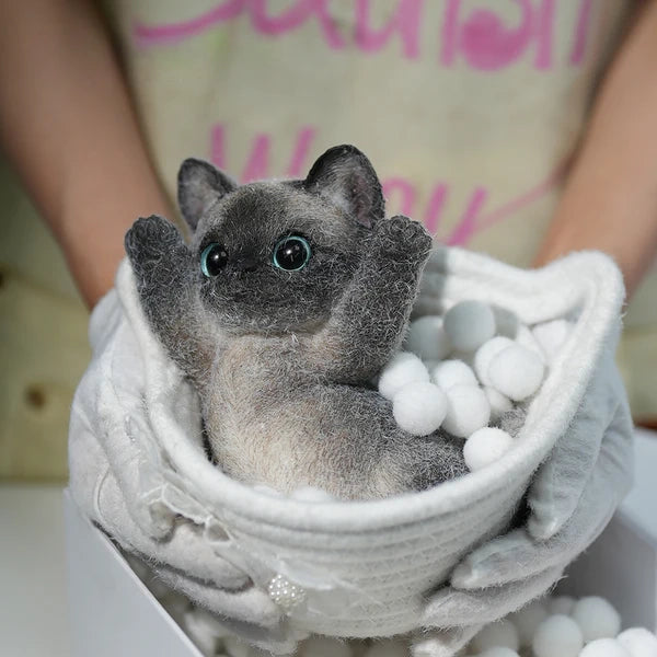 B02-Black Siamese Squishy Cat