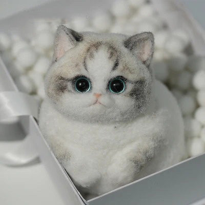 A02-Chubby Fluffy Squishy Ragdoll with Pink Nose